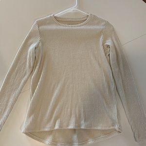 Cream ribbed sweater